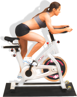 A girl riding a bike
